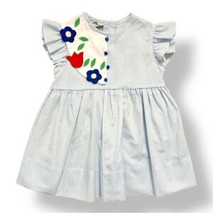 Petit Jouet | Vintage Floral Appliqué Dress (3T) 🌷